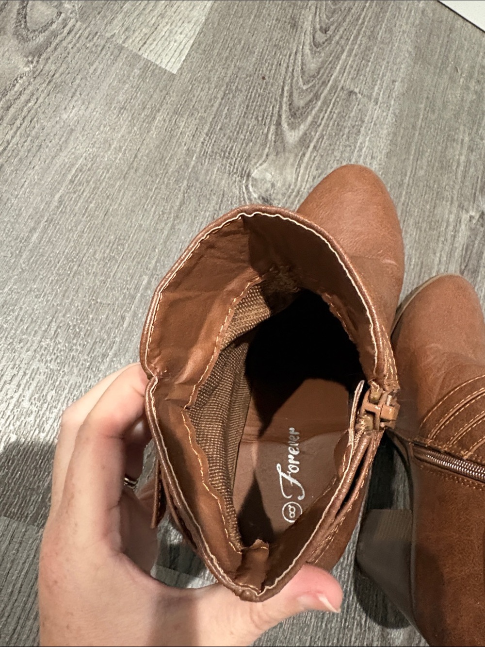 Women's Brown Strappy Buckle Ankle Booties - Picture 6 of 8